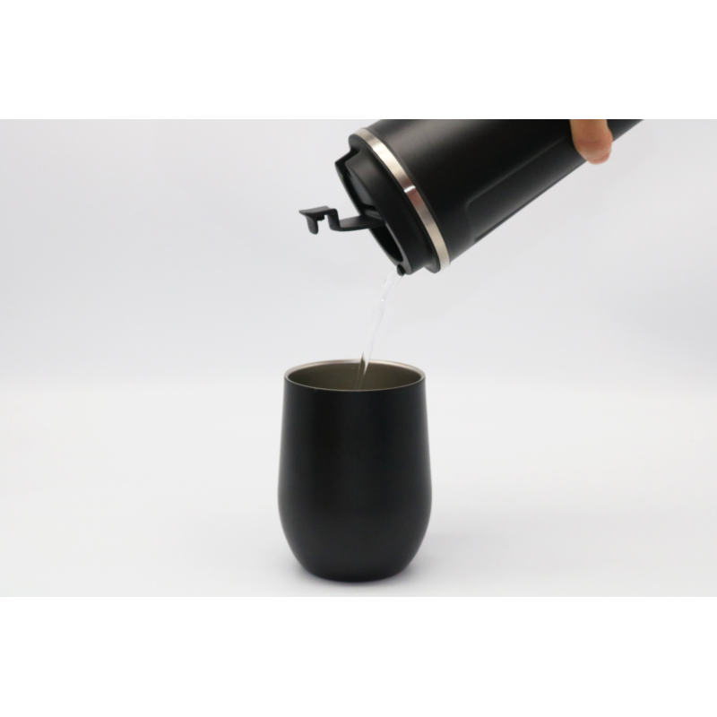 Custom Logo 380ml Double Wall Sublimation Travel Insulated Coffee Thermos Mug With Screw Lid
