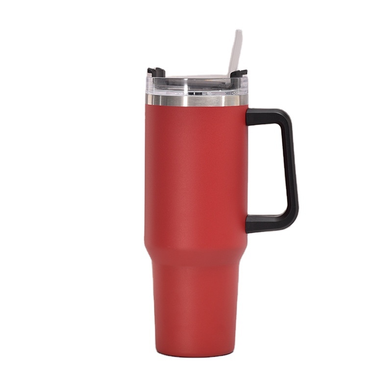 40oz Stainless Steel Insulated Tumbler Custom Travel Mug with Handle and Straw