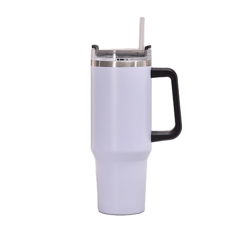 40oz Stainless Steel Insulated Tumbler Custom Travel Mug with Handle and Straw