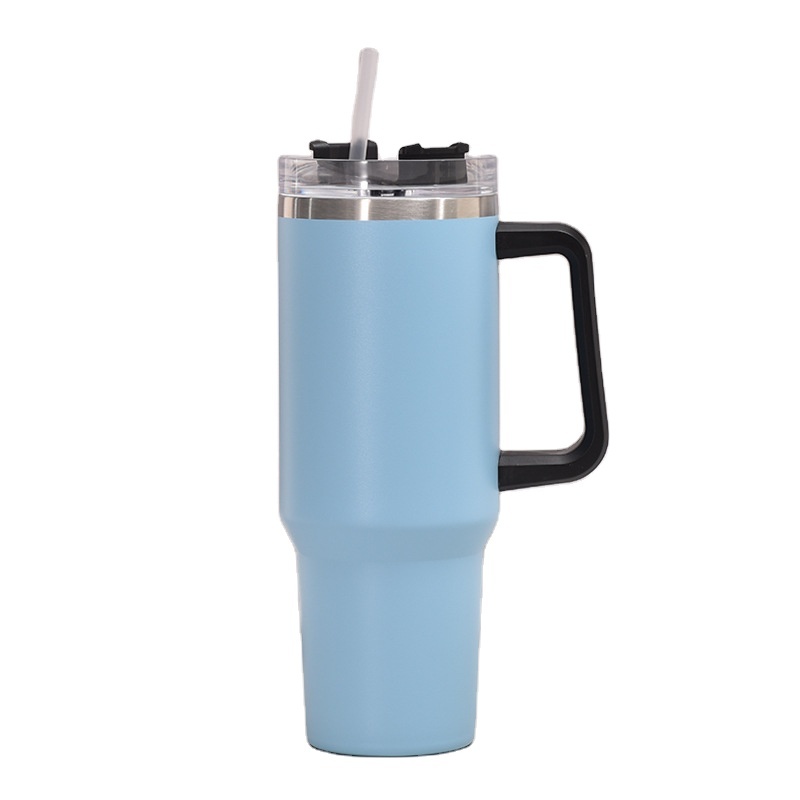 40oz Stainless Steel Insulated Tumbler Custom Travel Mug with Handle and Straw