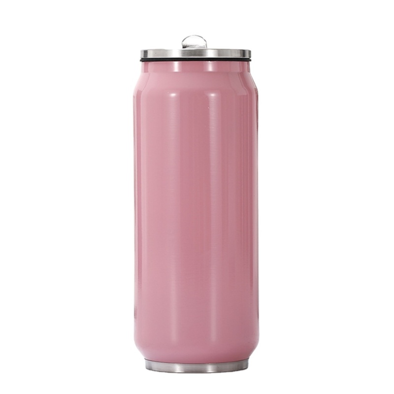 popular insulate stainless steel cola can Gradient color water bottle double walled vacuum beer can with flip lid