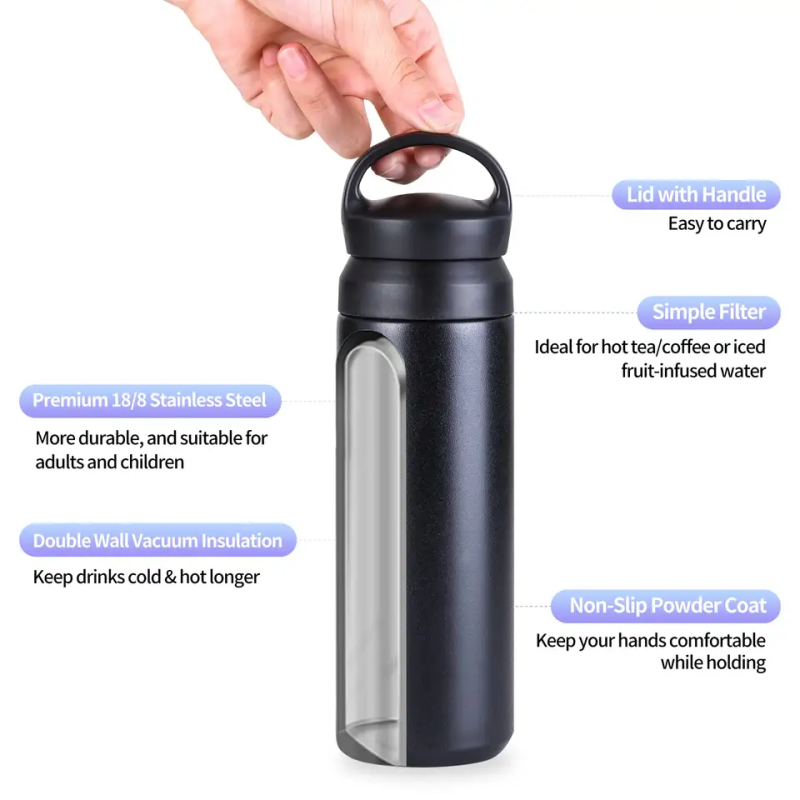 Food Flask Vacuum Insulated Thermos Food Jar With Spoon High Quality 800ml Double Wall 304 Stainless Steel Pink Ring Purple Blue