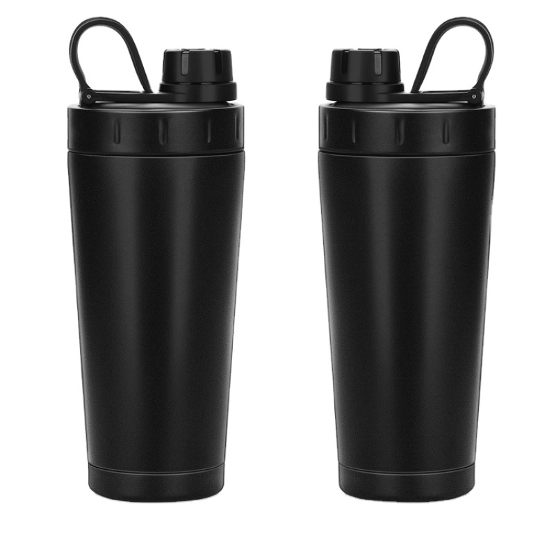 High Quality Patented Stainless Steel Double Wall Vacuum Insulated Protein Flask With Ball For GYM Shaker Water Bottle