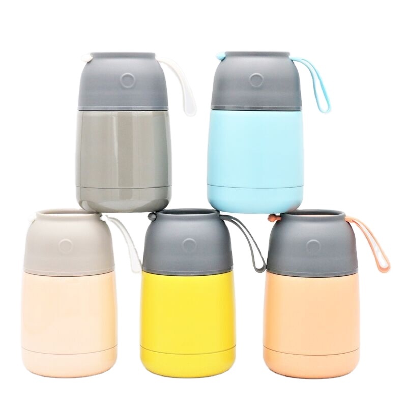 Hot Selling Wholesale Customized Colors Food Jar 420ml Vacuum Insulated Food Flask Stainless Steel Double Wall Fruit Container