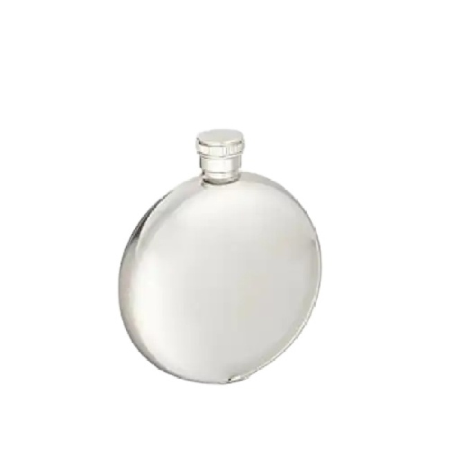 Custom 5 oz portable single-layer stainless steel alcohol flask compact and delicate leakproof round burner