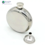 Custom 5 oz portable single-layer stainless steel alcohol flask compact and delicate leakproof round burner