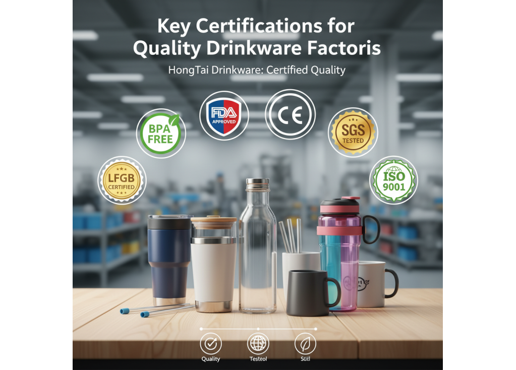 高品質の飲料容器工場が取得すべき主な認証（BPA フリー、FDA、LFGB など）は何ですか?