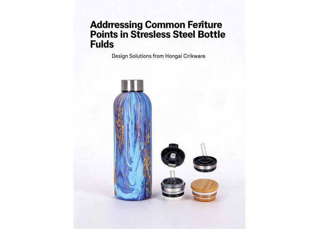 What are the common failure points in stainless steel bottle lids and how are they addressed in design?