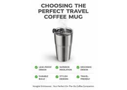 Which features are most important for a travel coffee mug to prevent leaks and retain heat?