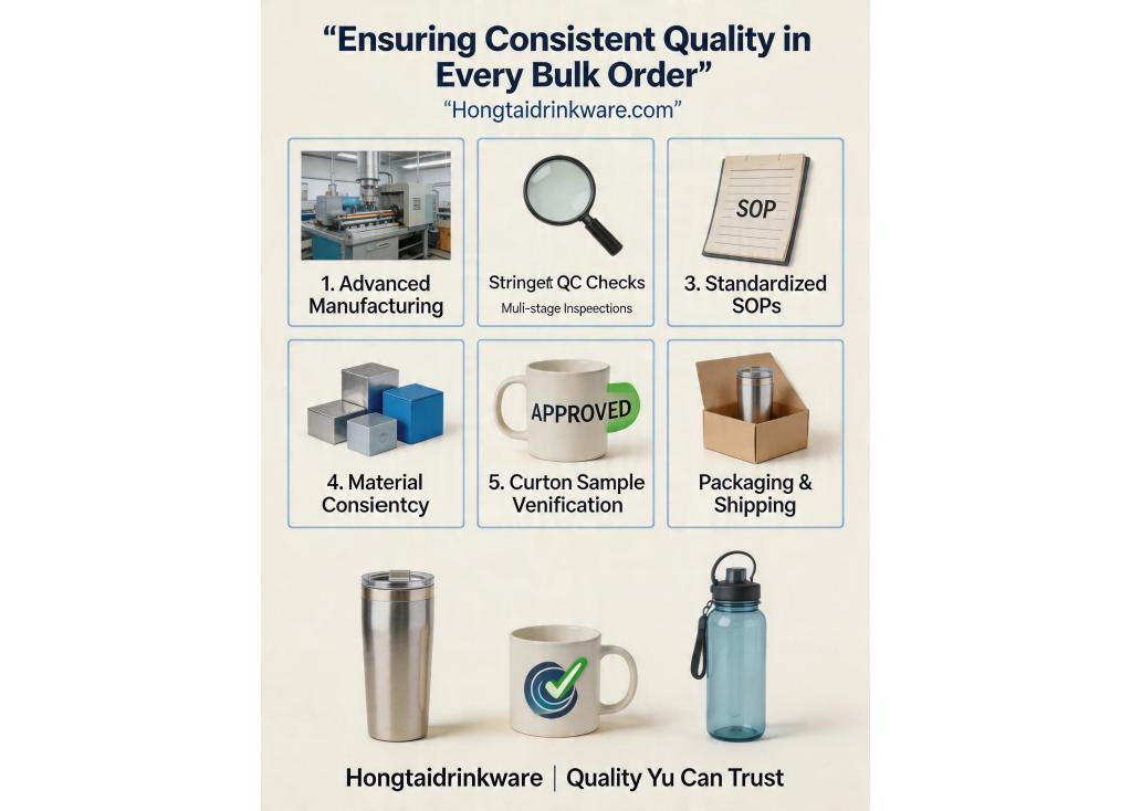 What measures are in place to ensure every piece in a bulk order meets the same high standard?