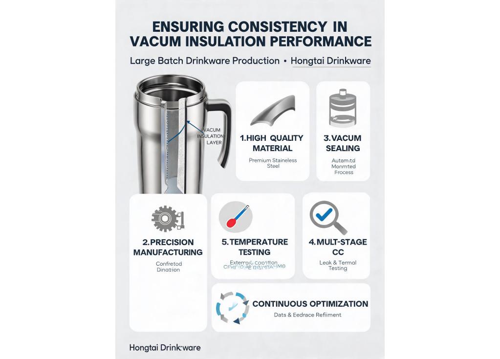How do manufacturers ensure consistency in vacuum insulation performance across large batch productions?
