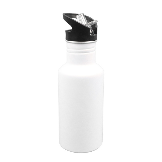 750ml Narrow Mouth Outdoor Sport Water Bottle with Straw Single Wall Large Capacity Travel Water Bottle