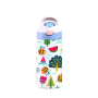 14oz Oem Carton Pattern Insulated Stainless Steel Vacuum Flask Water Bottles With Straw Lid For Kids