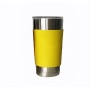 Custom 20 oz double stainless steel vacuum insulated travel tumbler with silicone sleeve