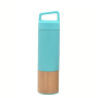New bamboo base handle water bottle 304 Stainless Steel Portable Outdoor Sports Water Bottle  Bamboo Shell Thermos