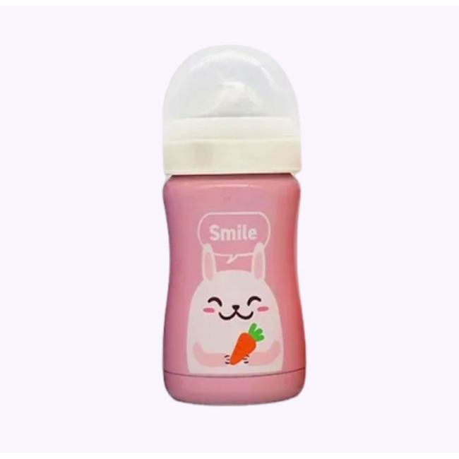 Bpa free baby bottle Double wall stainless steel insulated baby bottle with pacifier