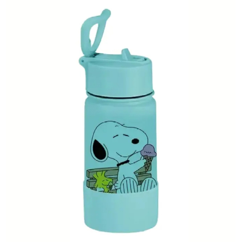 Newly designed custom stainless steel vacuum insulated children's cartoon straw bottle