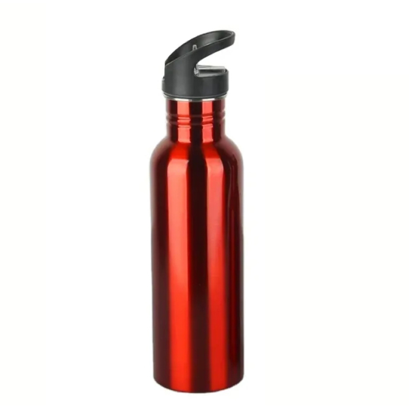 Narrow mouth outdoor single-layer stainless steel sports water bottle