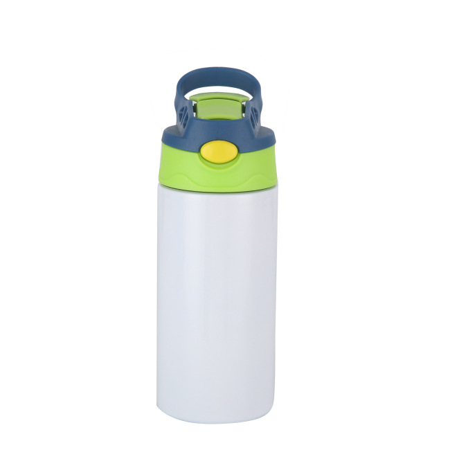 350ML Double Wall Water Bottle Stainless Steel Vacuum Insulated Flask With Straw Handle Lid For Kids
