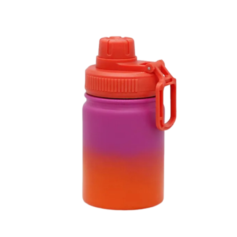 Custom 230ml  Wide Mouth Double Wall Sports Travel Vacuum Insulated Stainless Steel Water Bottle With Straw Lid