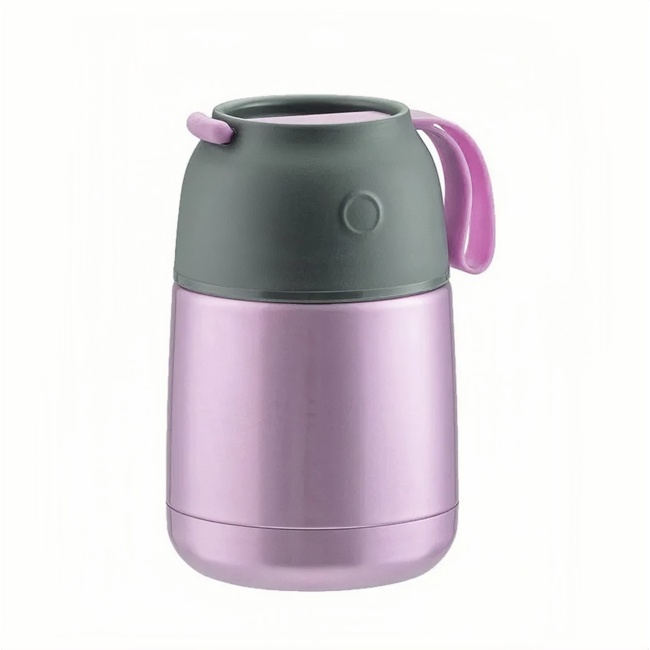 Eco-friendly double wall lunch box vacuum insulated thermos stainless steel food jar with food PP cover