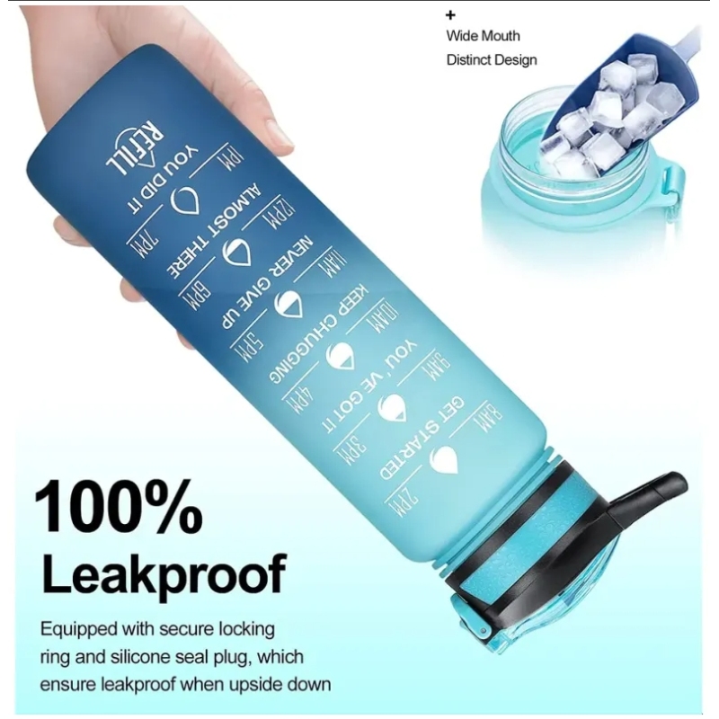 BPA Free Eco Friendly Material Sport Plastic Single Wall Bottle With Custom Logo Plastic Flask Water Bottle