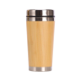 BPA Free Stainless Steel Double Wall Vacuum Flask Insulated Bamboo With Bamboo Sleeve Coffee Mug