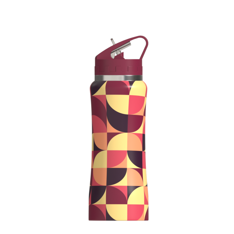 700ml/600ml Custom Logo Single Wall Sport Water with Straw Lid