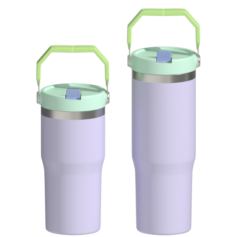 20&30OZ Double Wall Vacuum Insulated Flask Stainless Steel Travel  Coffee Tumbler With Handle Lid