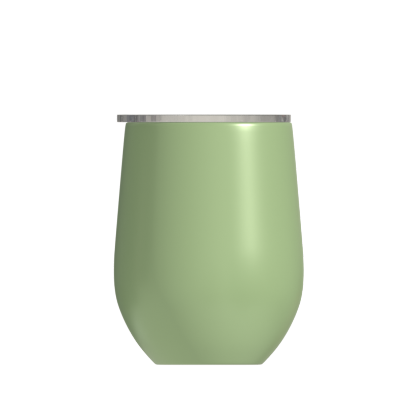 12oz Customized Double Wall 18/8 Stainless Steel Insulated Wine Tumbler Travel Coffee Cups With Lid