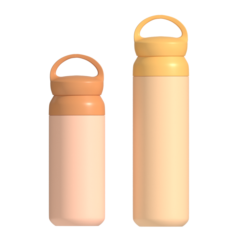 Portable 350ml Wide Mouth Double Walled Stainless Steel Thermal Vacuum Insulated Water Bottle With Handle