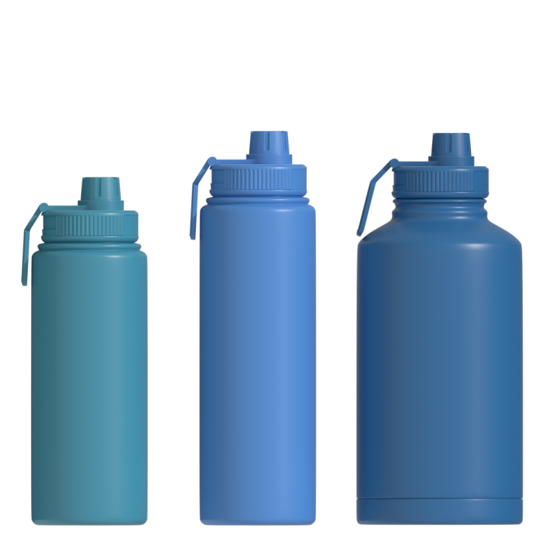 Großhandel 18oz 22oz 24oz 32oz pulverbeschichtete individuelle Logo-Vakuumflasche aus Edelstahl mit breiter Öffnung