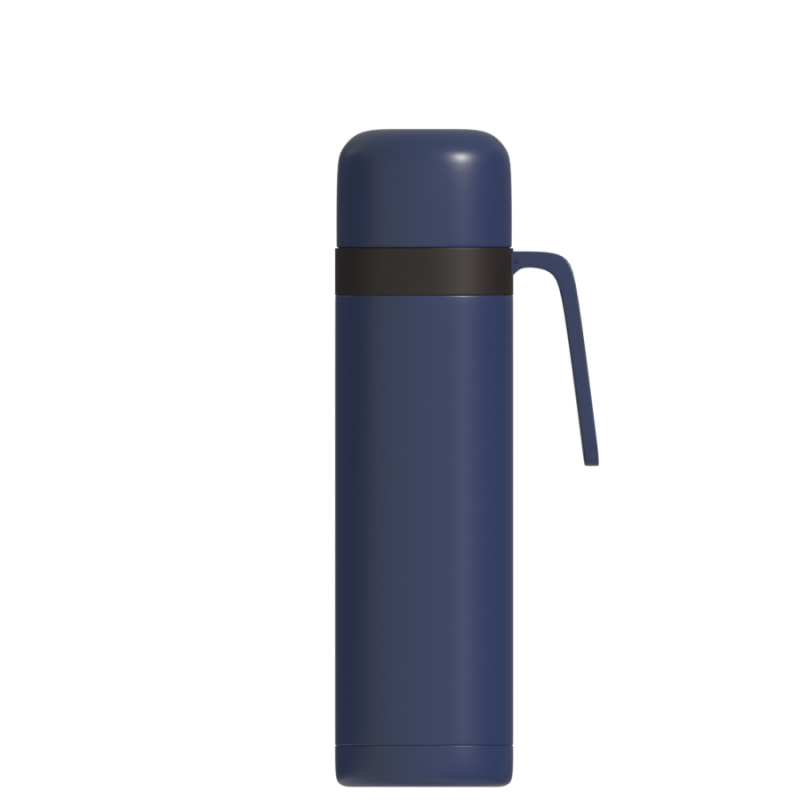 New simple and stylish double-layer stainless steel vacuum bullet thermos cup with handle