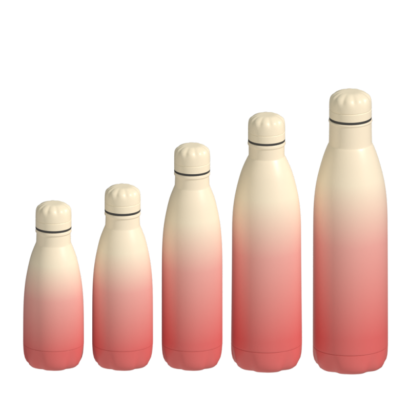 كولا شكل 304 الفولاذ المقاوم للصدأ جدار مزدوج فراغ قارورة معزولة زجاجة ماء رياضية