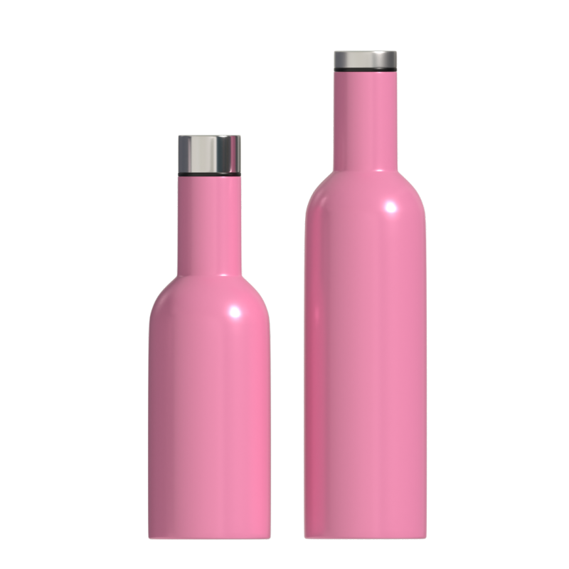 Thermos Set 500ml Double Wall Stainless Steel Vacuum Thermos With Two Cup Insulated Water Bottle