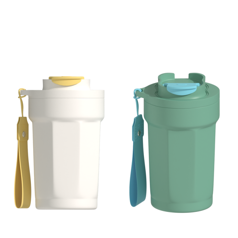 New arrival high profile level 350 ml custom double stainless steel insulated coffee cup with rope