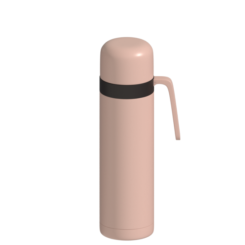 New simple and stylish double-layer stainless steel vacuum bullet thermos cup with handle