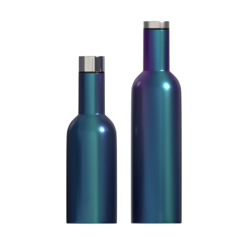 Thermos Set 500ml Double Wall Stainless Steel Vacuum Thermos With Two Cup Insulated Water Bottle