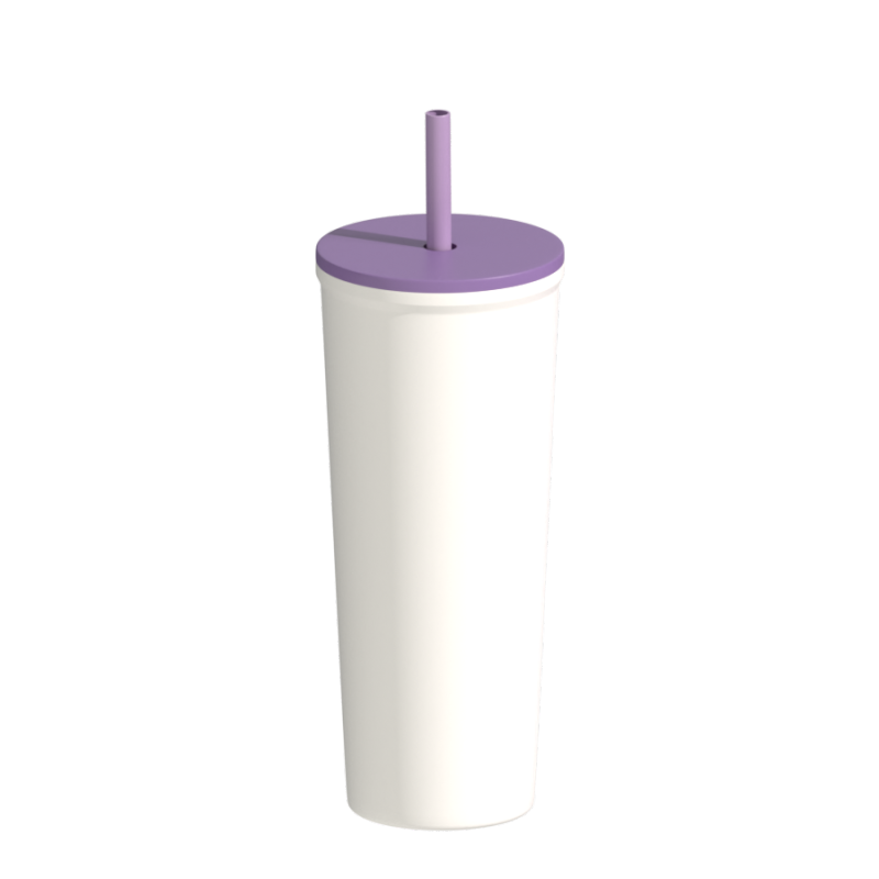 Double Wall Stainless Steel Insulated Tumbler Travel Cup With SS straw Vacuum Coffee Mug