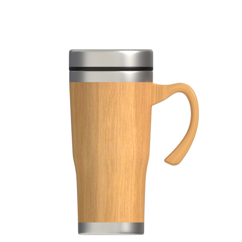 High Quality 500ml Triple Wall BPA Free Bamboo Stainless Steel Vacuum Insulated Flask Travel Thermos