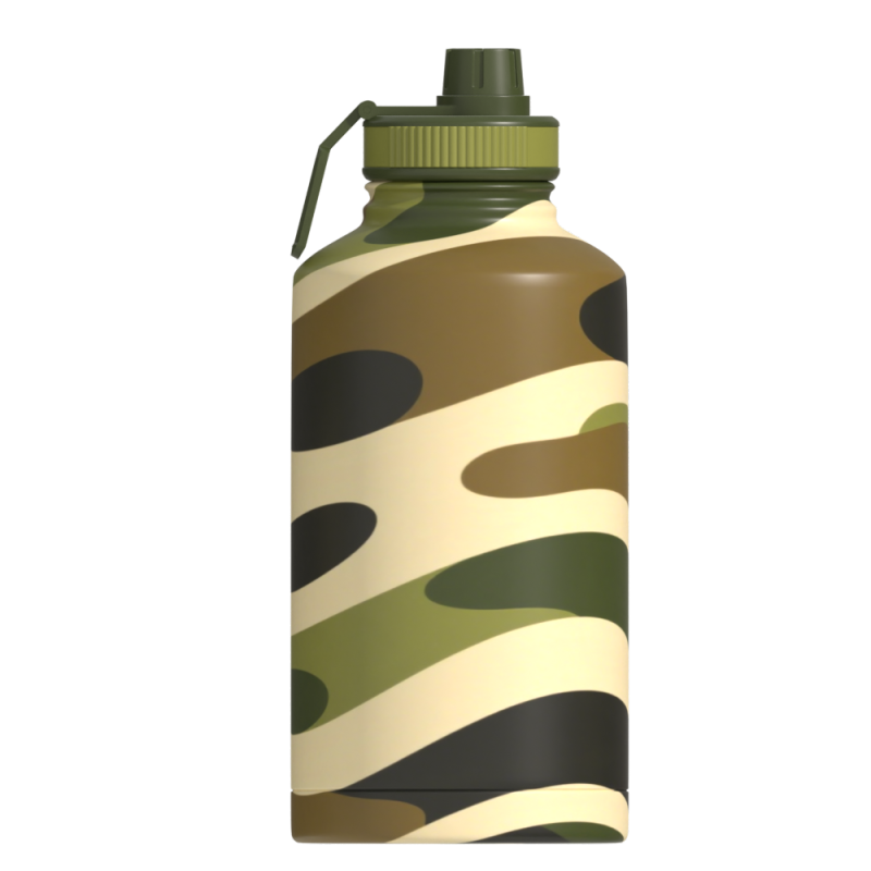 Eco-friendly Stainless Steel Wide Mouth Vacuum Flasks Insulated Thermos For Outdoor With Multiple Lids Sport Water Bottle