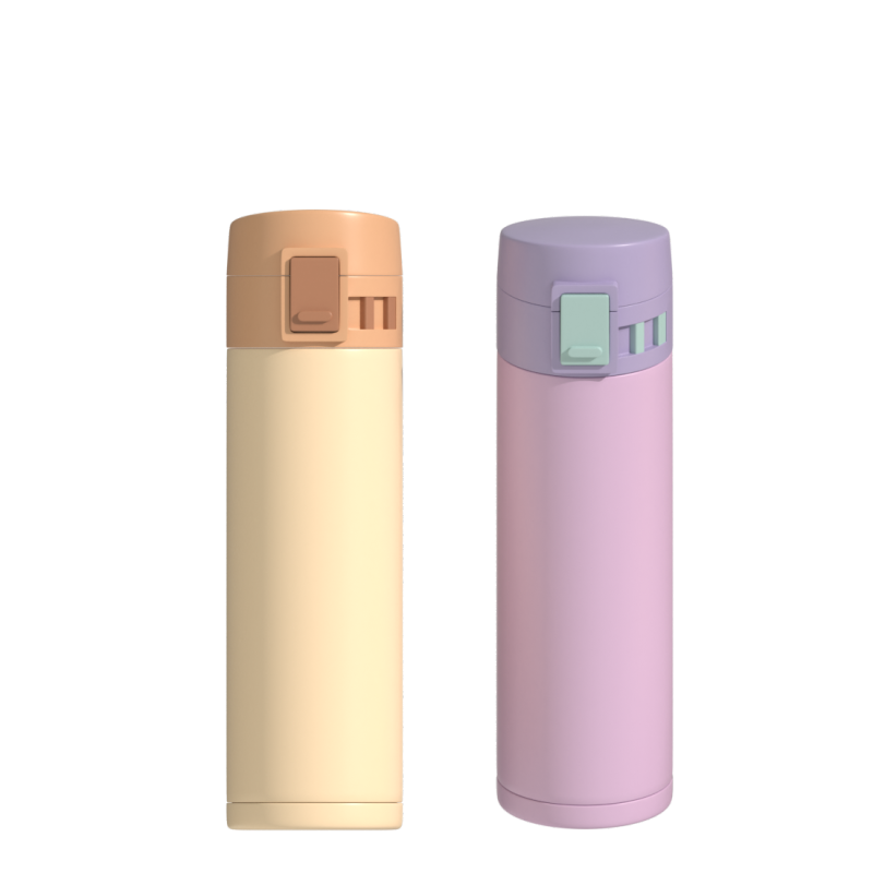 Популярная изготовленная на заказ прямая колба из нержавеющей стали, вакуумная бутылка с двойными стенками, спортивный термос для воды большой емкости с крышкой на кнопке