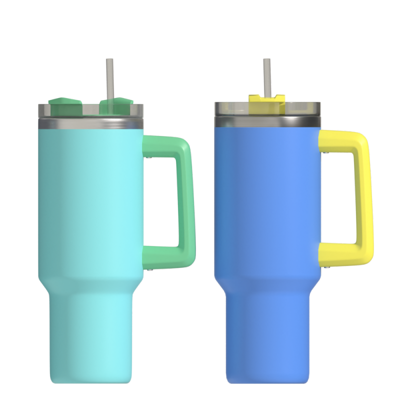 Wholesale Hot Selling Vacuum Insulated Tumbler 40 oz Outdoor Travel Cup Custom Stainless Steel Tumbler with Straw Lid