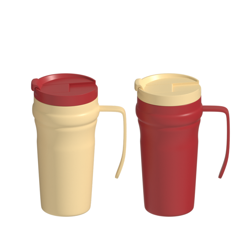 Double Stainless Steel Mug Travel Coffee Vacuum Insulated Mug  with handle