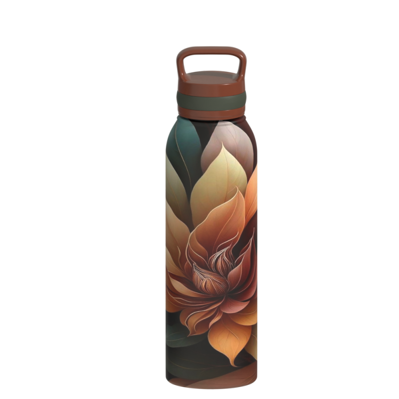 الجملة 600 مل الفولاذ المقاوم للصدأ زجاجة ماء رياضية فراغ معزول قارورة السفر مع غطاء مقبض