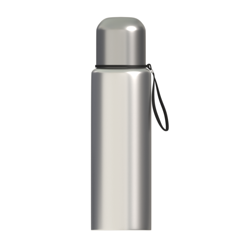 Meistverkaufte Edelstahl-Vakuumflasche, doppelwandige Sport-Wasserflasche, isolierende Kugel-Thermoskanne, Camping-Thermosflasche mit zwei Deckeln