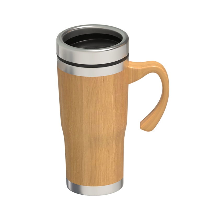 High Quality 500ml Triple Wall BPA Free Bamboo Stainless Steel Vacuum Insulated Flask Travel Thermos