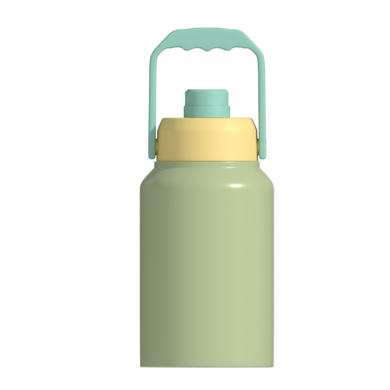 128oz/64oz 18/8 Stainless Steel Thermos Flask Vacuum Insulated Sport Water Bottle With Handle Lid Water Jug