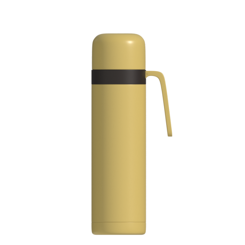 Portable Mate Drink Bottle  Stainless steel double-layer thermos bottle with handle