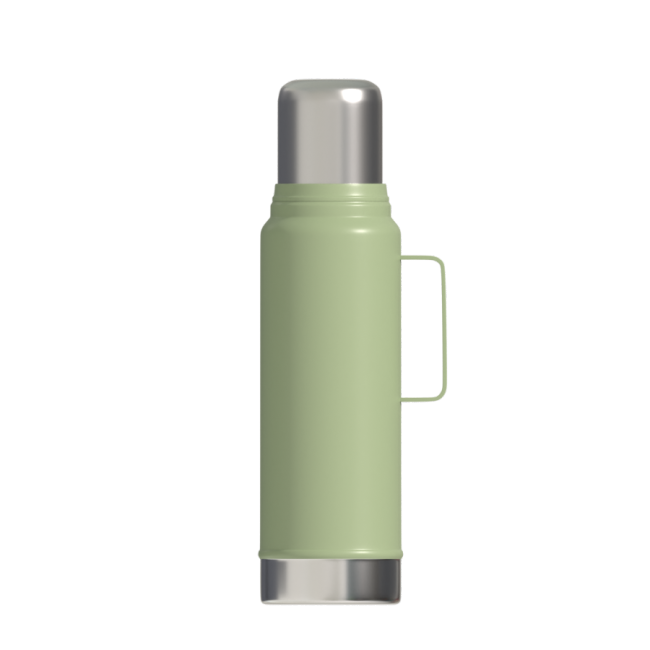 1000ml  double wall stainless steel canteen bottle vacuum thermo with hammerstone painting